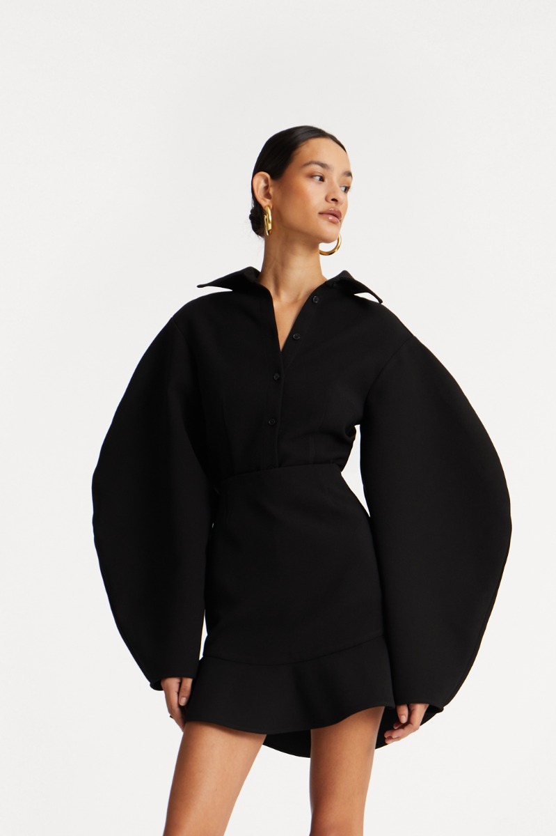 rotate birger christensen Suiting Fitted Shirt Black