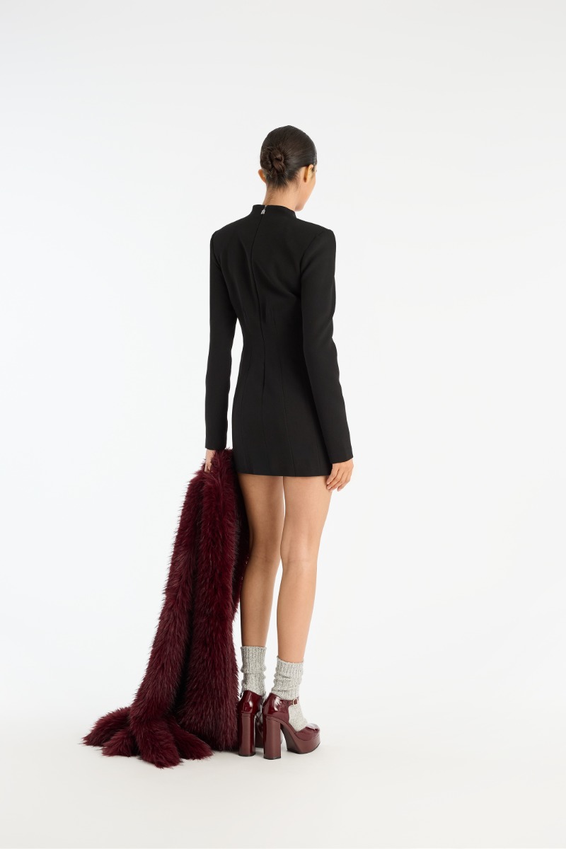 Rotate Birger Christensen Suiting Ls Mini Dress Black