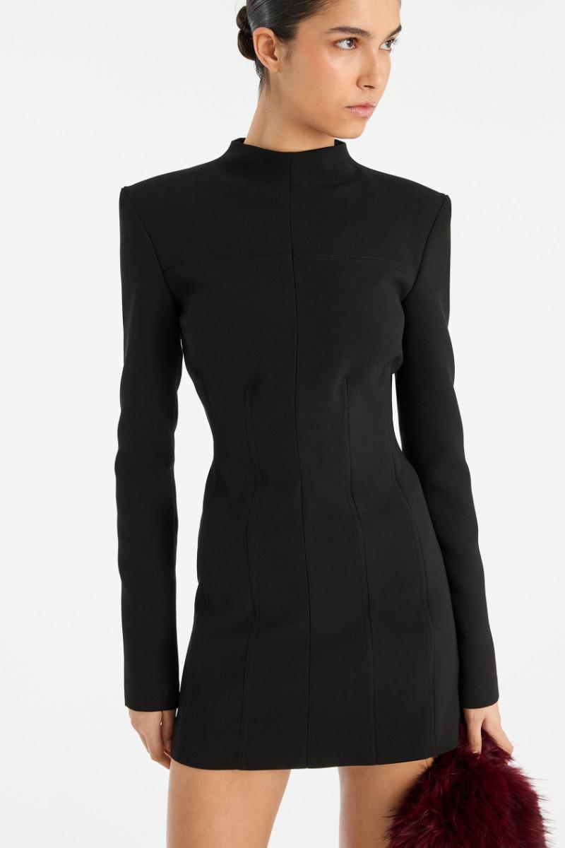 Rotate Birger Christensen Suiting Ls Mini Dress Black
