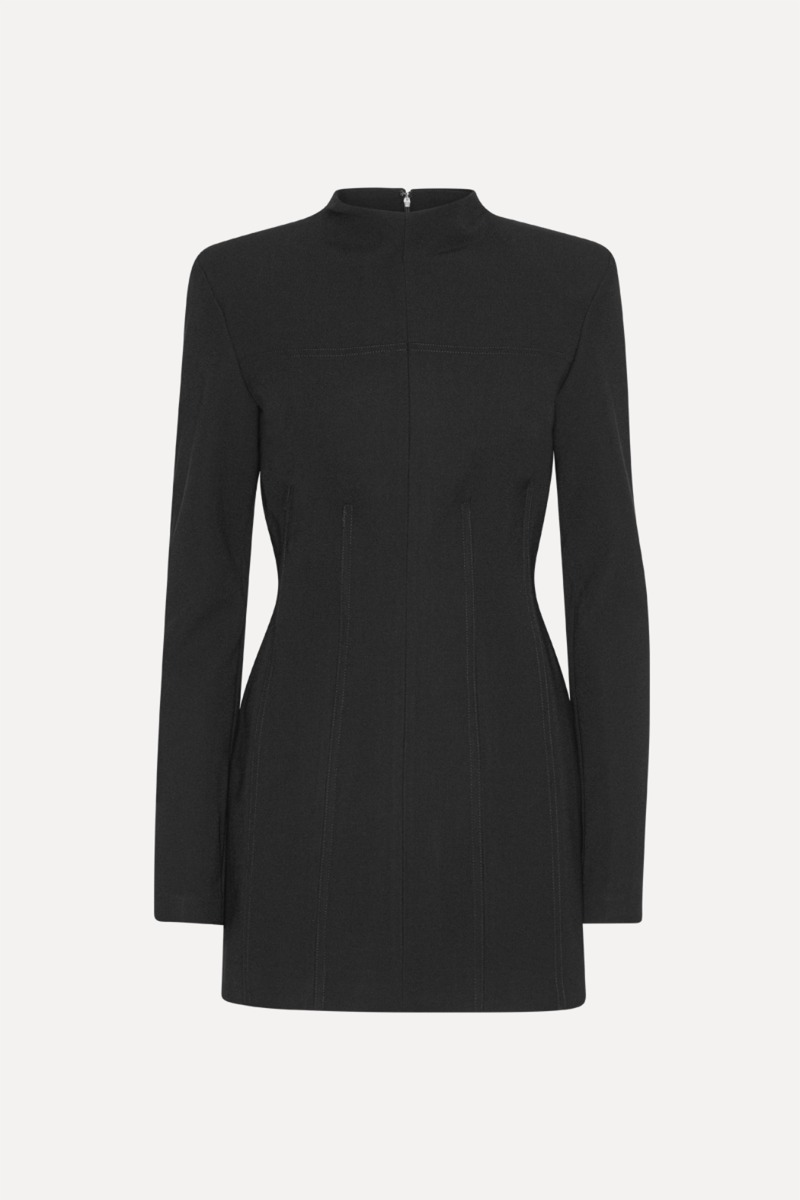Rotate Birger Christensen Suiting Ls Mini Dress Black