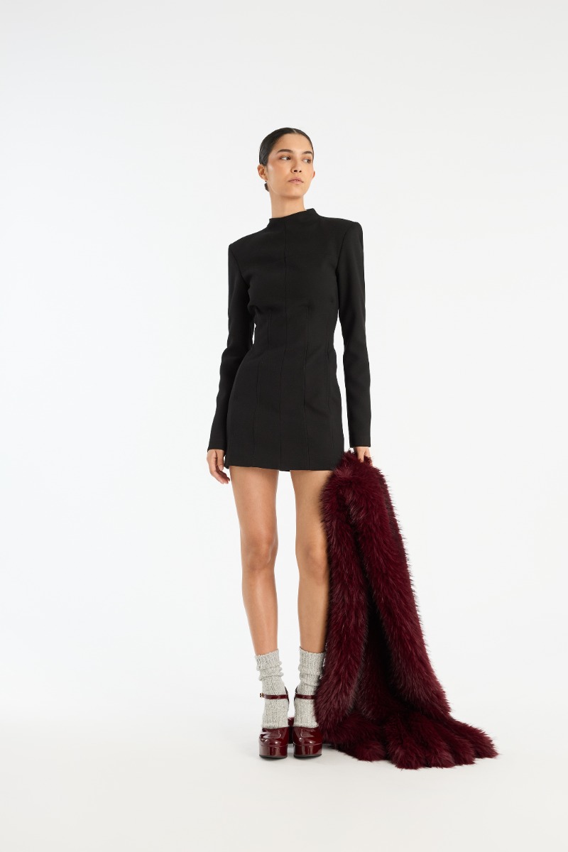 rotate birger christensen Suiting Ls Mini Dress Black