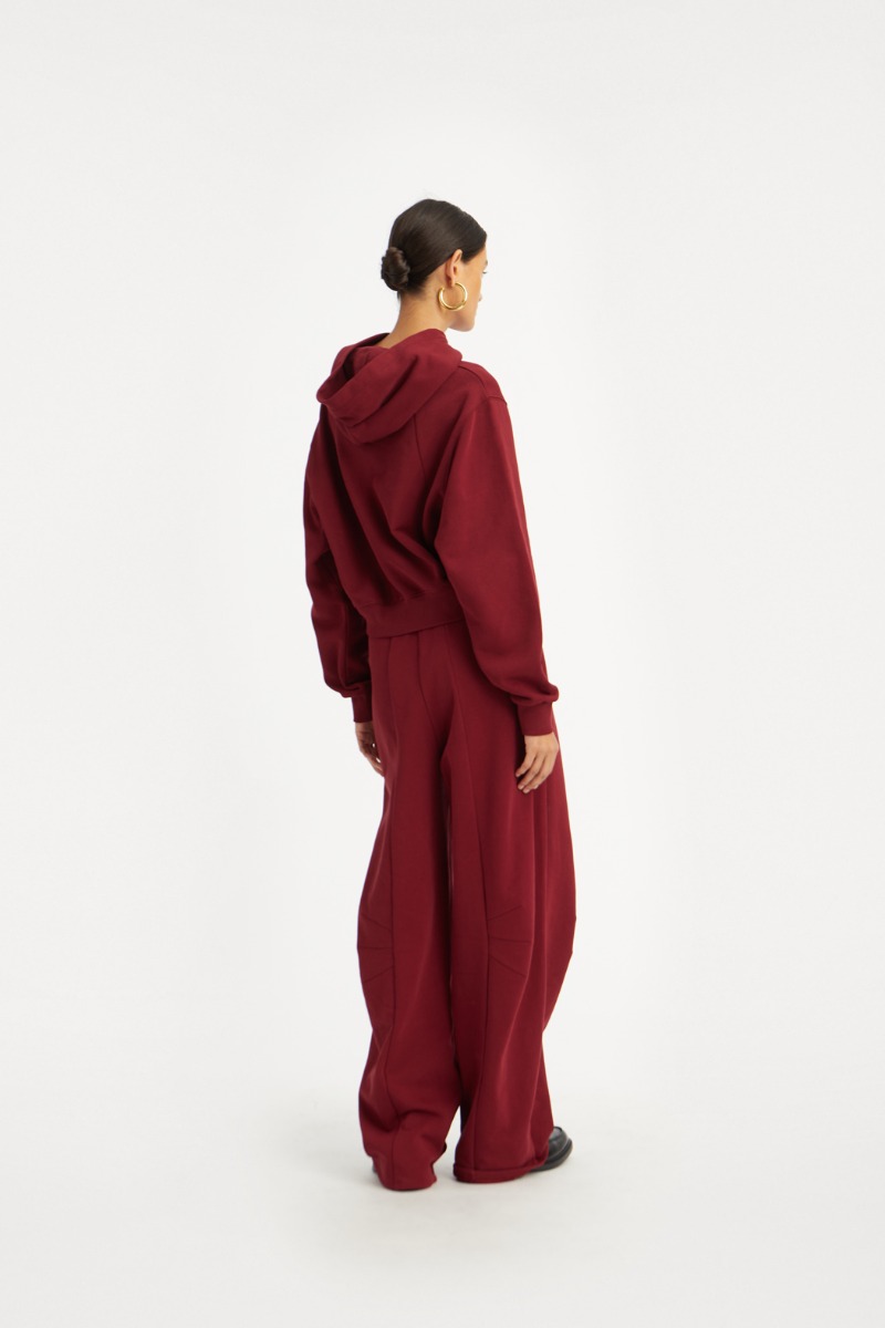 Rotate Birger Christensen Terry Back Sweatpants Bordeaux