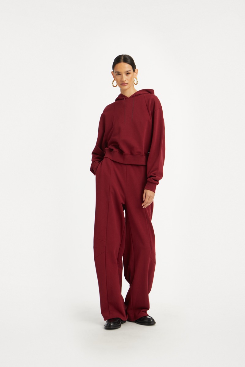rotate birger christensen Terry Back Sweatpants Bordeaux