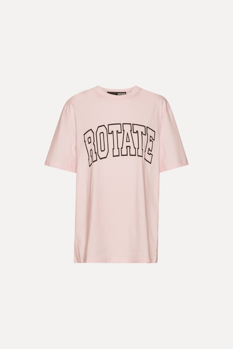 Rotate Birger Christensen Thin Jersey T-shirt Light Pink