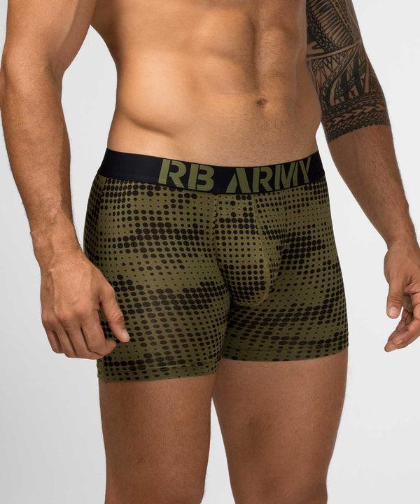 Rounderbum ARMY Padded Boxer Brief + Smart Package Cup Green