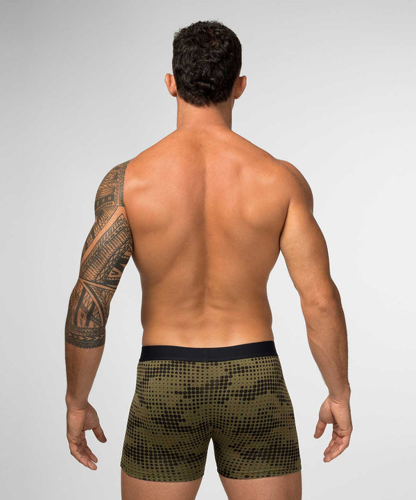 Rounderbum ARMY Padded Boxer Brief + Smart Package Cup Green