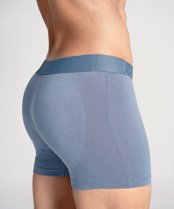 rounderbum ELEMENTAL BLUE Padded Boxer Brief + Smart Package Cup Elemental Blue