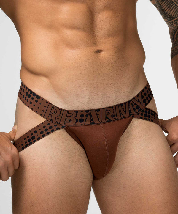 Rounderbum ARMY Lift Jockstrap Brown