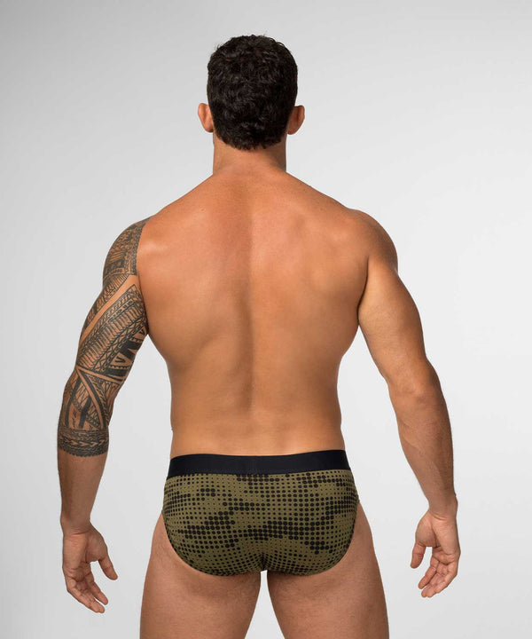 Rounderbum ARMY Padded Brief Green