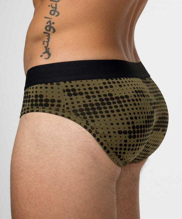 rounderbum ARMY Padded Brief Green