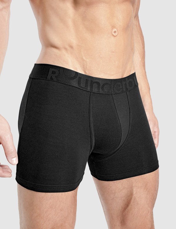 Rounderbum Basic Padded Boxer Brief Black