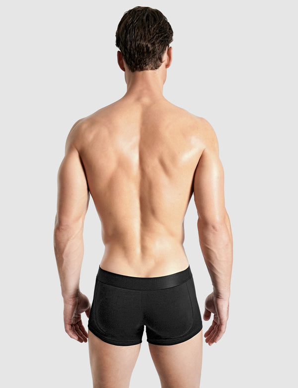 Rounderbum Basic Padded Boxer Trunk Black