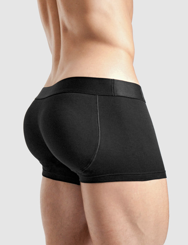 rounderbum Basic Padded Boxer Trunk Black