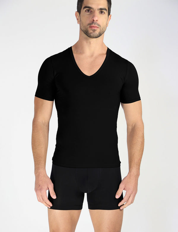 rounderbum Deep V-Neck T-Shirt 2-Pack Black