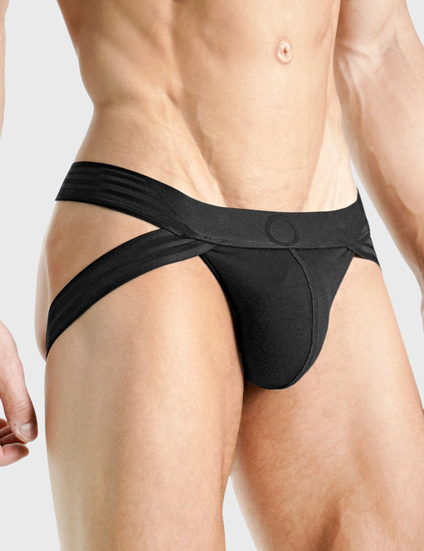 Rounderbum [DUAL TECH] Lift Jock Thong Black