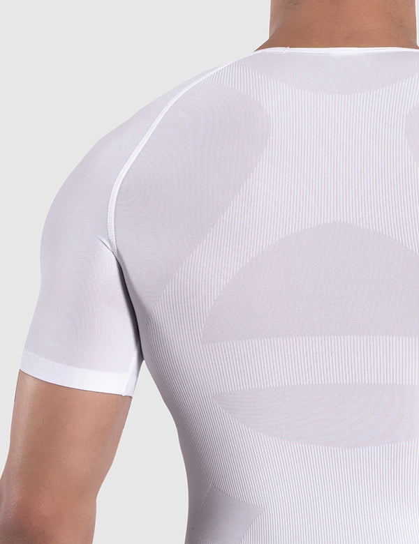 Rounderbum LIGHT Compression T-Shirt White