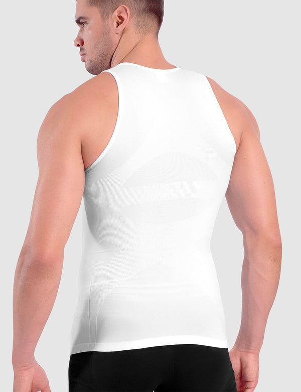 Rounderbum LIGHT Compression Tank Top White