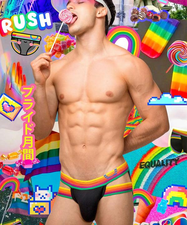 Rounderbum RAINBOW RUSH Lift Holster Brief Red