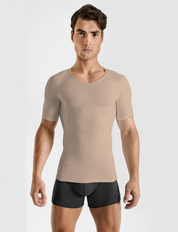 rounderbum Seamless Compression T-Shirt Nude