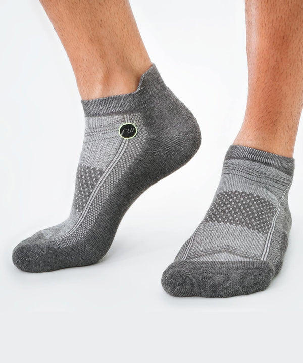 Rounderbum Sport Low Socks - 3Pack Heather Black