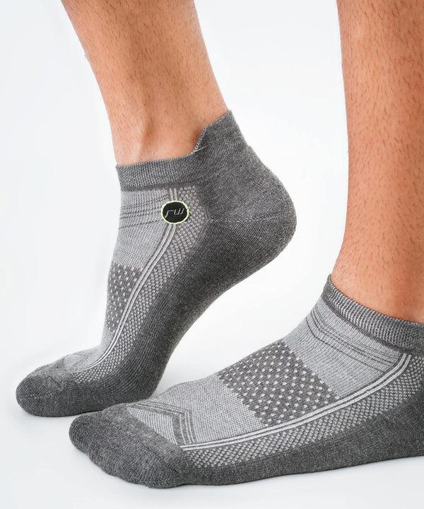 Rounderbum Sport Low Socks - 3Pack Heather Black
