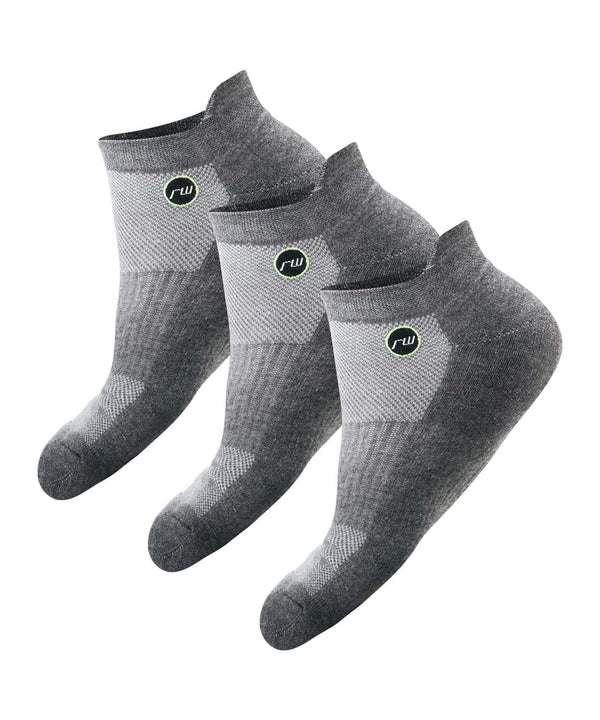 rounderbum Sport Low Socks - 3Pack Heather Black