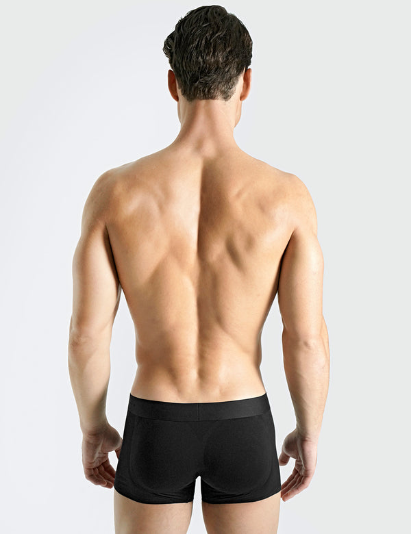 Rounderbum STEALTH Padded Boxer Trunk Black
