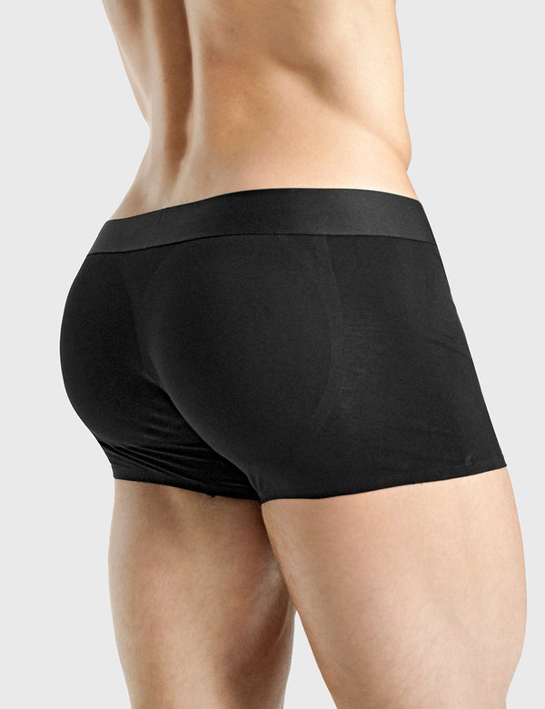 rounderbum STEALTH Padded Boxer Trunk Black
