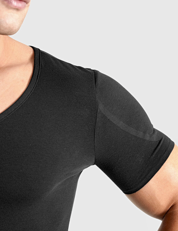 Rounderbum STEALTH Padded Shoulder T-Shirt Black