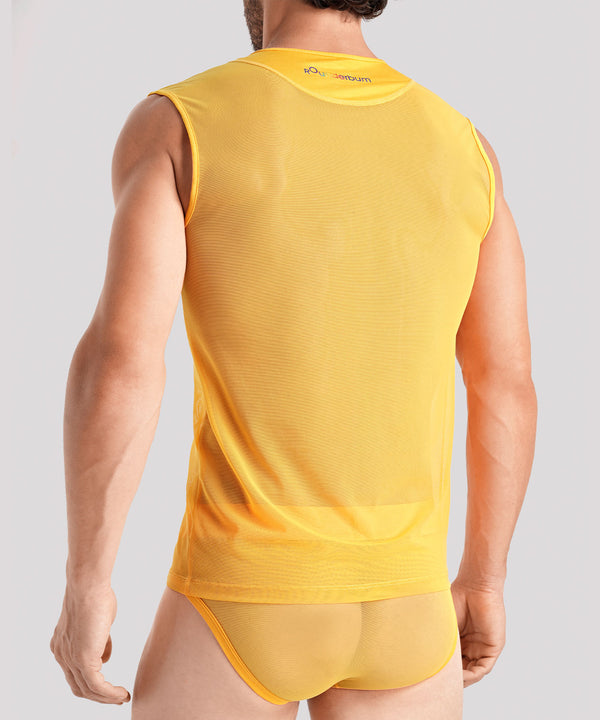 Rounderbum TRANSPARENT PRIDE Tank Top Orange Cyb