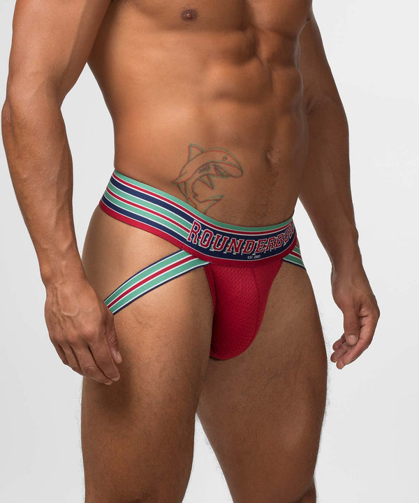 Rounderbum VARSITY Lift Jockstrap Red