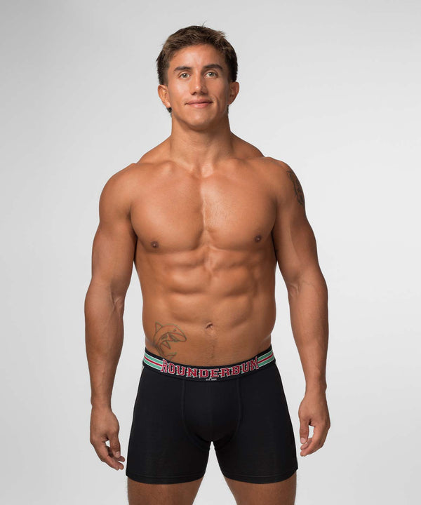 Rounderbum VARSITY Padded Boxer Brief Black