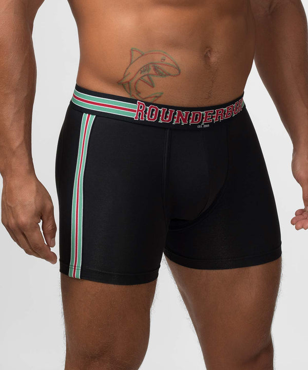 Rounderbum VARSITY Padded Boxer Brief Black
