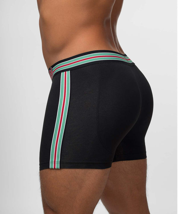 rounderbum VARSITY Padded Boxer Brief Black