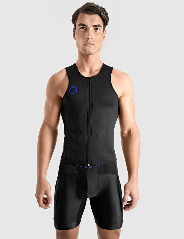 rounderbum WORKOUT Compression Sweat Vest Black