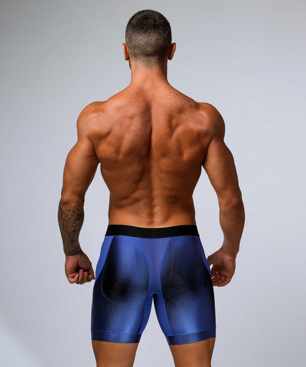 Rounderbum WORKOUT Padded Boxer Brief Blue