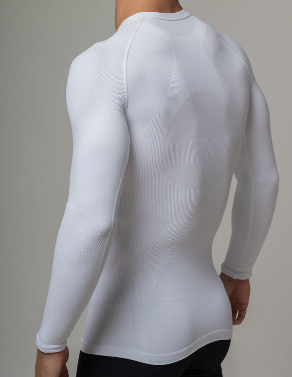Rounderbum Seamless Compression Long Sleeve Shirt White