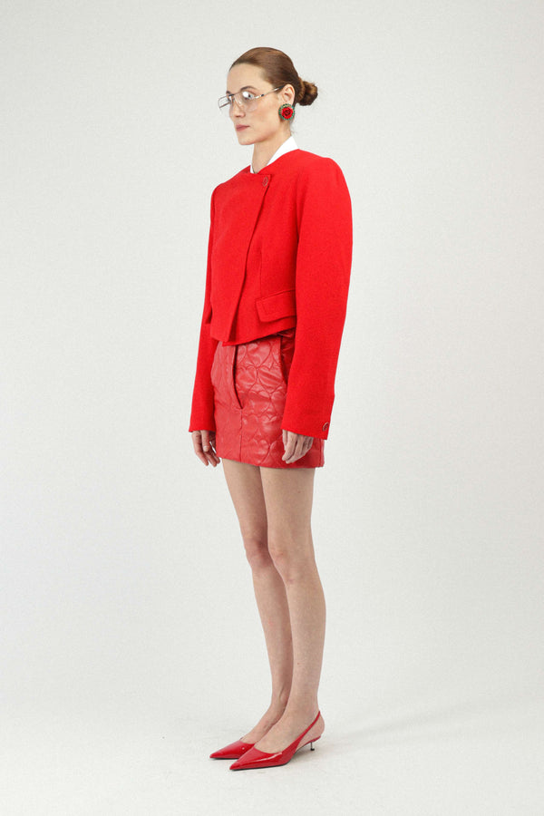 Rowen Rose 80s Oversized Cropped Jacket