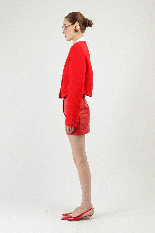 Rowen Rose 80s Oversized Cropped Jacket