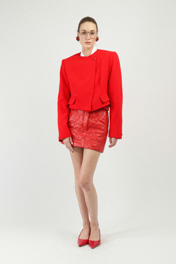 rowen rose 80s Oversized Cropped Jacket