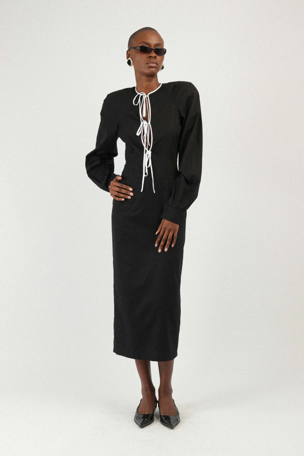 rowen rose Bi-color Bow Dress