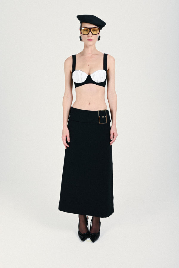 Rowen Rose Bi-color Bra With Gathered Cups