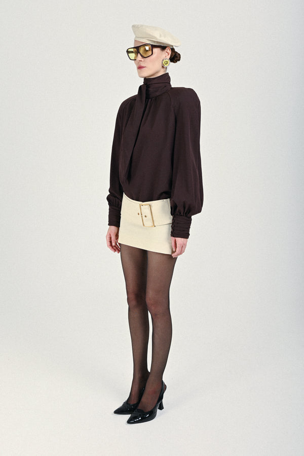 Rowen Rose Blouse With Bow Neck