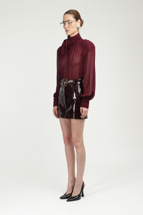 Rowen Rose Blouse With Bow Neck