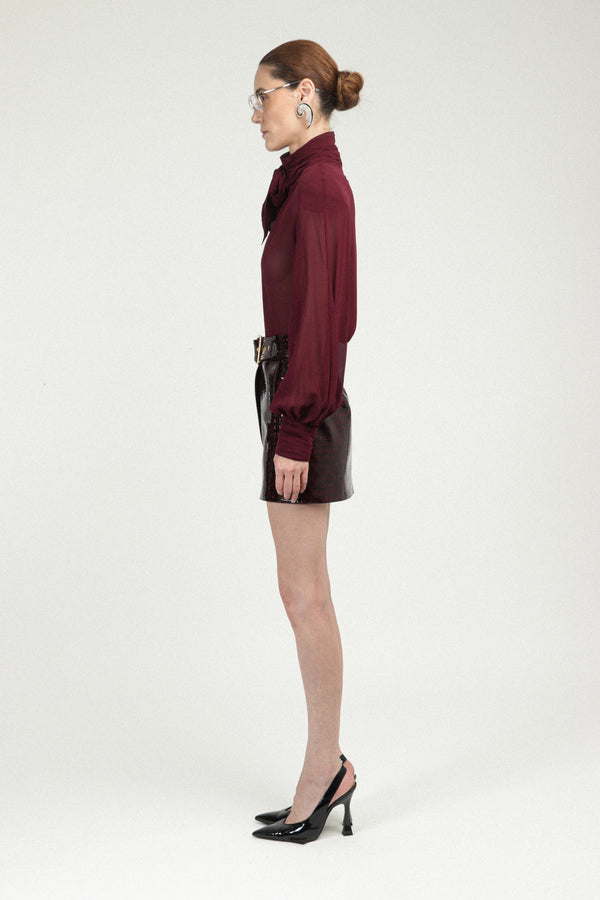 Rowen Rose Blouse With Bow Neck