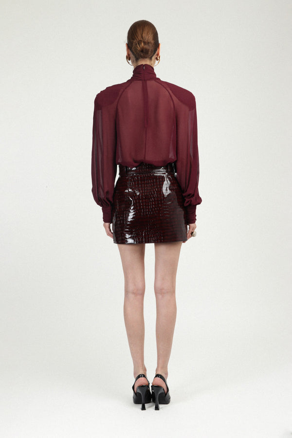 Rowen Rose Blouse With Bow Neck