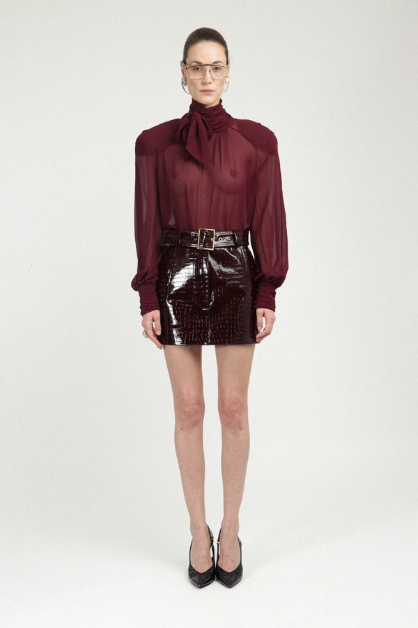 rowen rose Blouse with Bow Neck