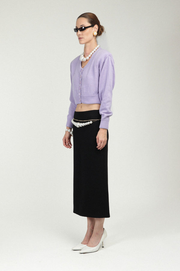 Rowen Rose Cashmere Cropped Cardigan