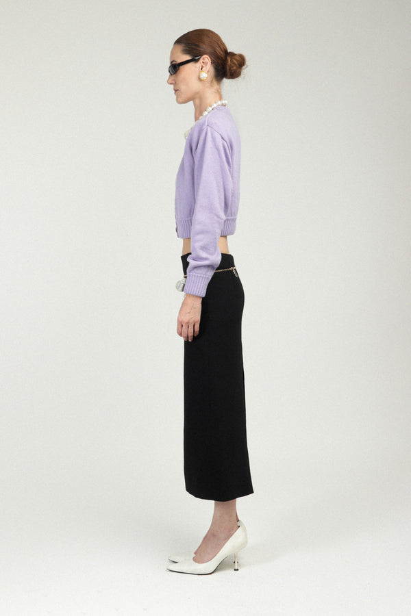 Rowen Rose Cashmere Cropped Cardigan