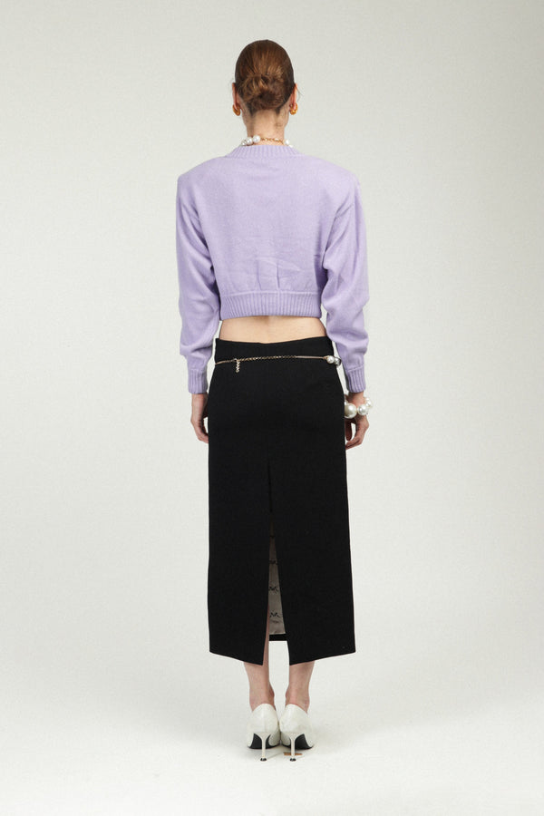 Rowen Rose Cashmere Cropped Cardigan